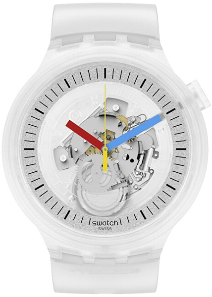 Fotoja e Orë dore për femra Swatch Big Bold SB01K100, e bardhë