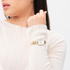Fotoja e Orë dore për femra Daniel Wellington Quadro Roman Numerals 5-Link, e artë, Picture 2