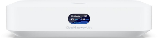 Fotoja e Ruter Ubiquiti UniFi Cloud Gateway Ultra (UCG-ULTRA), i bardhë
