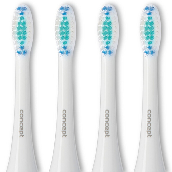 Fotoja e Set koka zëvendësuese Concept për brushë dhëmbësh Concept ZK4000/ZK4010/ZK4030/ZK4040, 4 copë