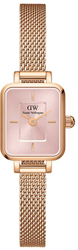 Fotoja e Orë për femra Daniel Wellington Micro Quadro Mini Melrose Blush DW00100650, e artë/rozë
