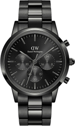 Fotoja e Orë për meshkuj Daniel Wellington Iconic Chronograph, e zezë