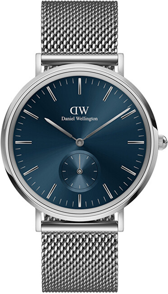 Fotoja e Orë për meshkuj Daniel Wellington, e argjendtë/kaltër
