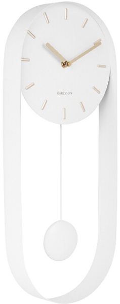 Fotoja e Orë muri Karlsson Pendulum Charm KA5822WH, e bardhë