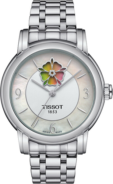 Fotoja e Orë për femra Tissot Lady Heart Flower Powermatic 80 T050.207.11.117.05, e argjendtë