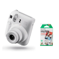 Fotoja e Set Fujifilm, fotoaparat Instax Mini 12 + 10 copë filma fotografik, i bardhë