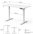 Fotoja e Tavolinë elektrike SENSE7 NOJO LIGHT, 120 cm x 60 cm, e bardhë, Picture 3