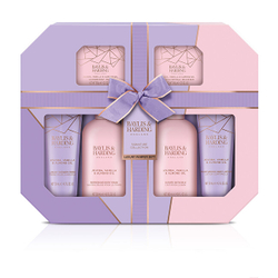 Fotoja e Set Baylis & Harding Jojoba & Vanilla xhel dushi 300 ml + krem dushi 130 ml + krem trupi 130 ml + kristale vaske 100 g + sapun 150 g