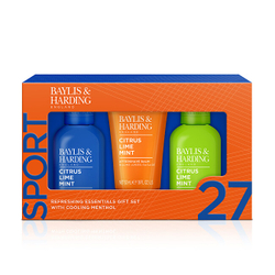 Fotoja e Set Balsam pas rroje 50 ml, Xhel dushi 100 ml dhe Xhel për larjen e flokëve 100 ml Baylis & Harding Lime & Mint