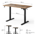 Fotoja e Tavolinë elektrike SENSE7 NOJO LIGHT, 120 cm x 60 cm, kafe e errët, Picture 3