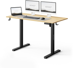 Fotoja e Tavolinë elektrike SENSE7 NOJO LIGHT, 120 cm x 60 cm, kafe e hapur dhe e zezë