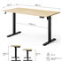 Fotoja e Tavolinë elektrike SENSE7 NOJO LIGHT, 140 x 70 cm, kafe e hapur, Picture 3