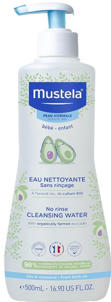 Fotoja e Ujë micelar pa shpëlarje për foshnje, Mustela, 500 ml