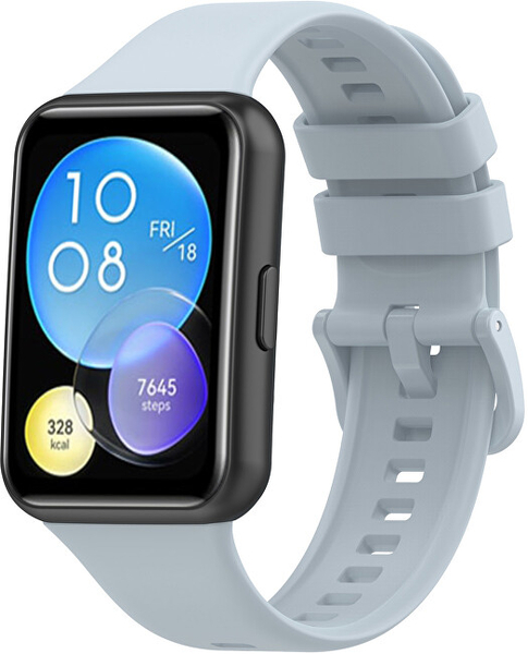 Fotoja e Rrip silikoni 4wrist për orë Huawei Watch FIT 2 Active, i hirtë