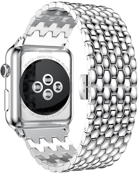 Fotoja e Rrip çeliku 4wrist për orë Apple 38/40/41 mm, i argjendtë