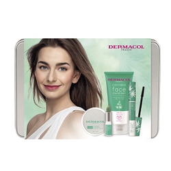Fotoja e Set Dermacol CBD, krem pastrues për fytyrë 150 ml + pudër fiksuese 8 g + maskarë 9 ml + buzëkuq që ndryshon ngjyrë 3.5 g