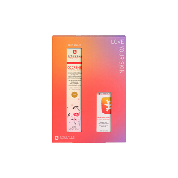 Fotoja e Set Erborian CC Cream Skin Perfector Tinted Moisturiser 15 ml + krem ndriçues Golden 45 ml + 10 ml