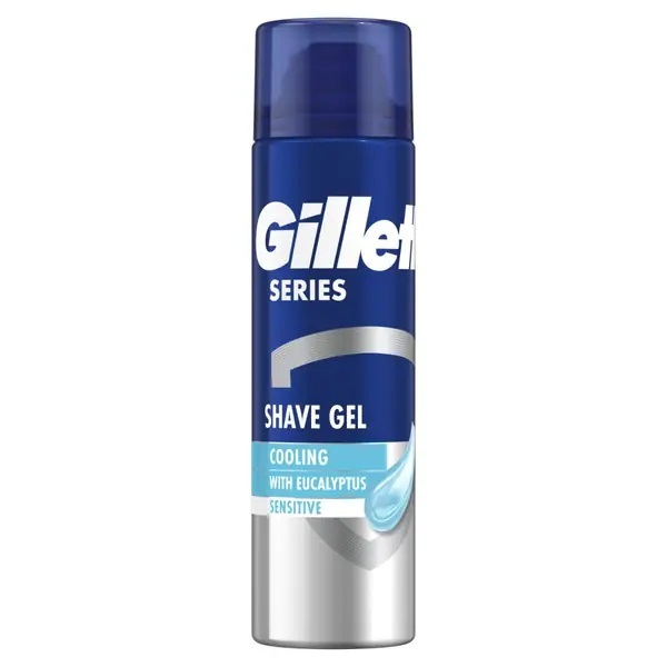 Fotoja e Xhel rroje për meshkuj Gillette Series Sensitive Eucalyptus (Cooling Shave Gel), 200 ml