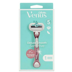 Fotoja e Set për femra Gillette Venus Extra Smooth Sensitive Rose Gold, brisk rroje + 1 kokë zëvendësuese