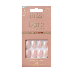 Fotoja e Thonj vetëngjitës KISS Bare-But-Better Premium Nails Mocha, 30 copë