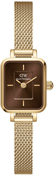 Fotoja e Orë dore për femra Daniel Wellington Micro Quadro Mini Evergold Amber, e artë