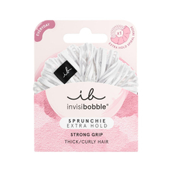 Fotoja e Lidhëse për flokë Invisibobble Sprunchie Extra Hold Pure White Hair Scrunchie, e bardhë