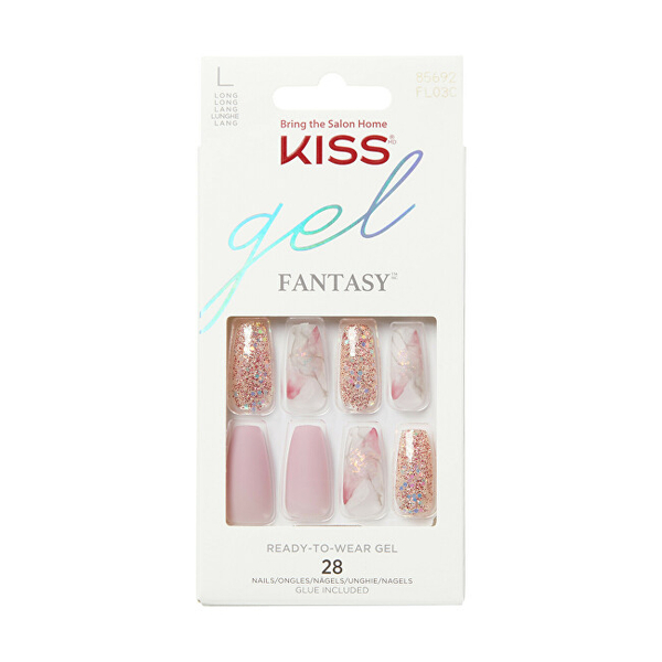 Fotoja e Thonj artificialë KISS Glam Fantasy Nails Dreams, 28 copë