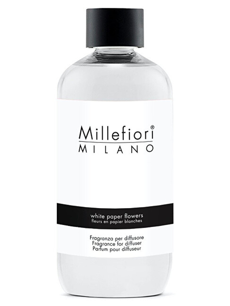 Fotoja e Rimbushje për shpërndarës arome Millefiori Milano Natural White Paper Flowers, 250 ml