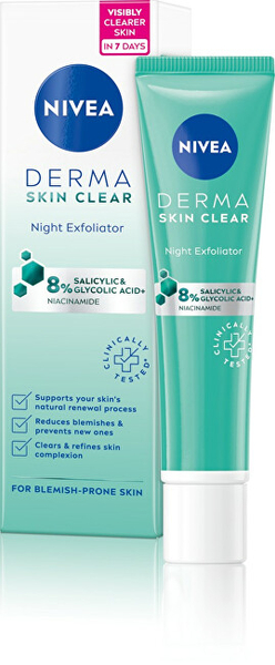 Fotoja e Piling Nivea Derma Skin Clear (Night Exfoliator), 40 ml