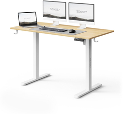 Fotoja e Tavolinë elektrike SENSE7 NOJO LIGHT, 120 cm x 60 cm, kafe e hapur / bardhë