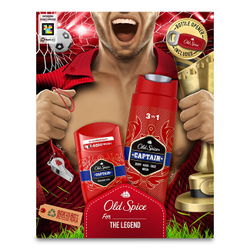 Fotoja e Set për meshkuj Old Spice Captain Footballer, xhel dushi 250 ml + deodorant stick 50 ml + hapëse