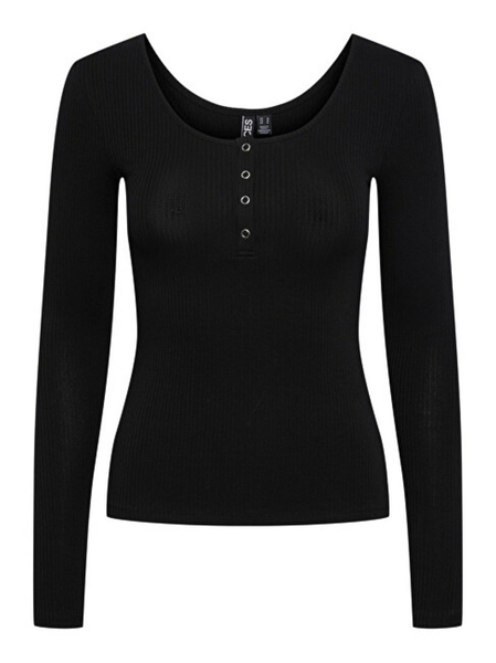 Fotoja e Bluzë PIECES PCKITTE Slim Fit mIE0602, e zezë, L