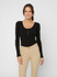 Fotoja e Bluzë PIECES PCKITTE Slim Fit mIE0602, e zezë, L, Picture 2