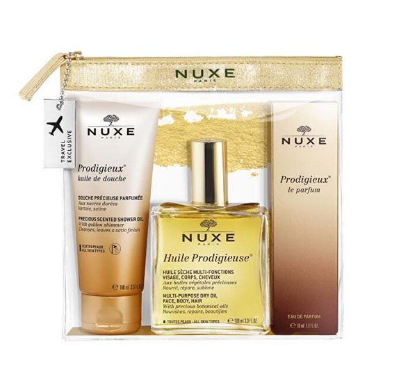 Fotoja e Set Nuxe Travel With Nuxe, vaj shumëfunksional 100 ml + vaj dushi 100 ml + parfum 30 ml