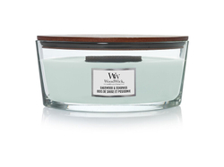 Fotoja e Qiri aromatik WoodWick Ellipse Sagewood & Seagrass, 453 g