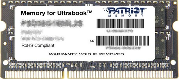 Fotoja e Memorie operative Patriot, 8GB, DDR3L SODIMM, 1600MHz, CL11 (PSD38G1600L2S)