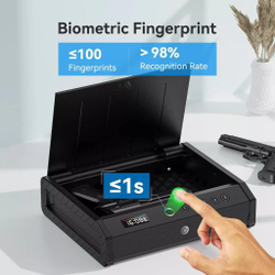 Fotoja e Kasafortë për armë OSPON, sistem biometrik, e zezë