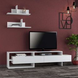 Fotoja e Komodë për TV Decortie Gara 180 cm, e bardhë