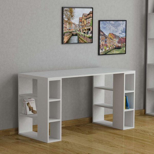 Fotoja e Tavolinë pune Decortie Colmar (140 x 60 x 75 cm), e bardhë
