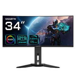 Fotoja e Monitor GIGABYTE MO34WQC, 34", WQHD OLED, 175 Hz, i zi