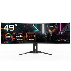 Fotoja e Monitor GIGABYTE CO49DQ, 49", QD-OLED Curved, 144 Hz, i zi