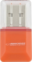 Fotoja e Lexues për kartë memorie Esperanza EA134O USB 2.0, portokalli
