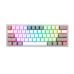 Fotoja e Tastierë lojrash mekanike me valë/tela REDRAGON Fizz Pro E Hirte / e Bardhe K616 RGB