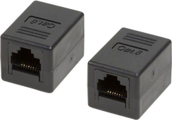 Fotoja e Konektor LogiLink, RJ45 - RJ45 femër/femër, cat.6 UTP, i zi