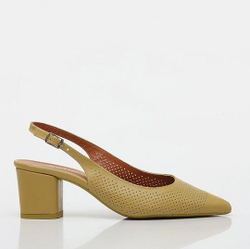 Fotoja e Këpucë lëkure origjinale ngjyrë mustard, 36