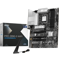 Fotoja e Pllakë amë MSI PRO Z890‑S WIFI, Intel Z890, LGA 1851, DDR5, ATX, e argjendtë