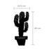Fotoja e Dekor metali Decortie Cactus, 49cm, i zi, Picture 3