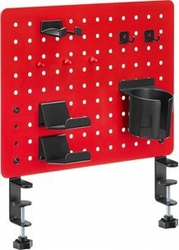 Fotoja e Tabelë organizuese Powerton Pegboard, çelik, e kuqe/zezë