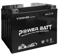 Fotoja e Bateri për motoçikletë Power Batt YTX30L-BS, 12V 30-AH