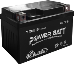 Fotoja e Bateri për motoçikletë Power Batt YTX4L-BS, 12V 4-AH